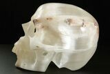 Realistic, Hollow Selenite Crystal Skull - Morocco #378698-3